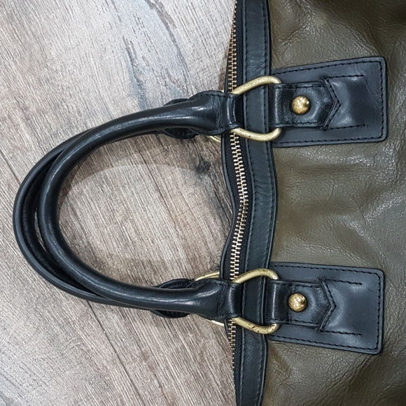 MAYLE Olive & Black Leather Speedy Bag - Picture 5 of 10